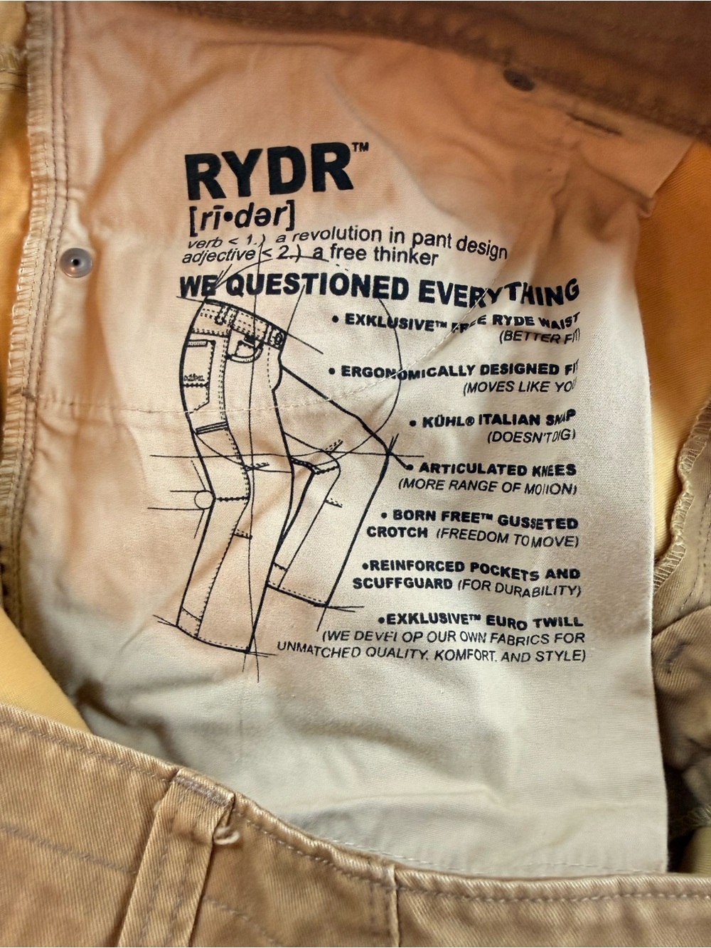 Kuhl Men's Tan Chinos - Rugged Work Style - Picture 6 of 8